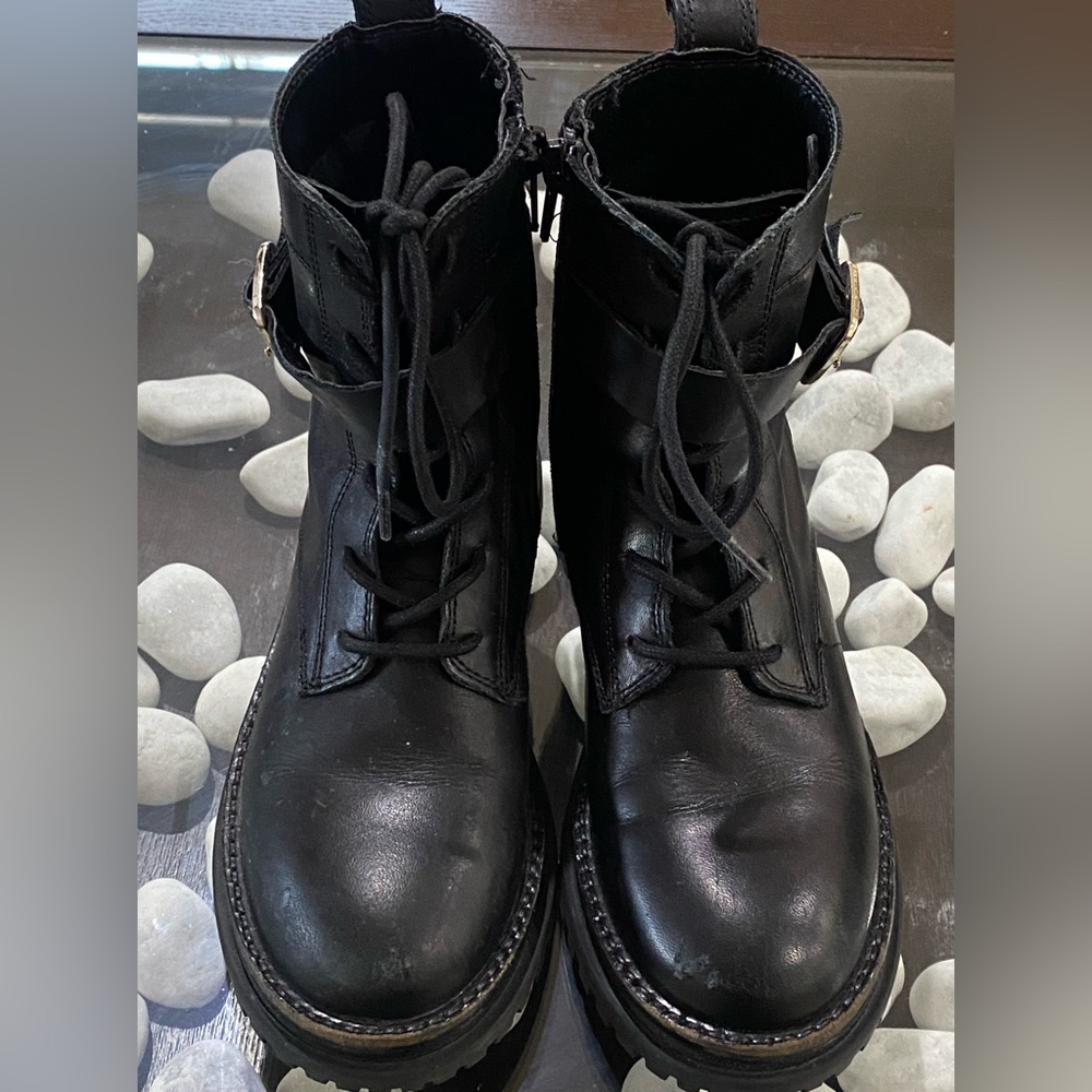 Zara Kids Lace-up Buckle boots